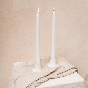 Ceramic Candle Holder Matte White